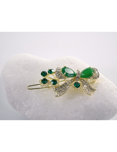 SPINKA  do włosów KOKARDKA Z KRYSZTAŁKAMI...