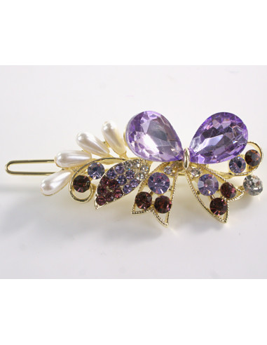 SPINKA  do włosów KOKARDKA Z KRYSZTAŁKAMI...