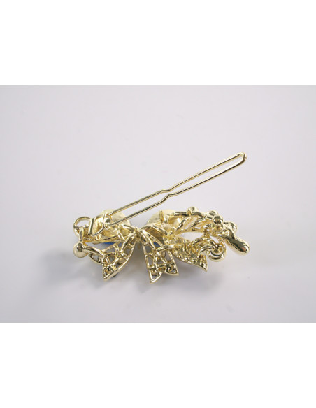 SPINKA  do włosów KOKARDKA Z KRYSZTAŁKAMI  Lolita Akcesoria FIOLETOWY