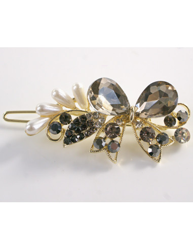 SPINKA  do włosów KOKARDKA Z KRYSZTAŁKAMI...