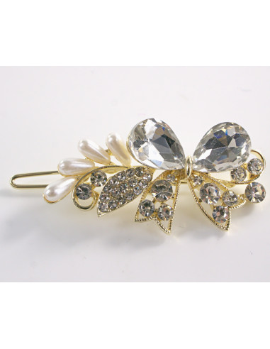 SPINKA  do włosów KOKARDKA Z KRYSZTAŁKAMI...