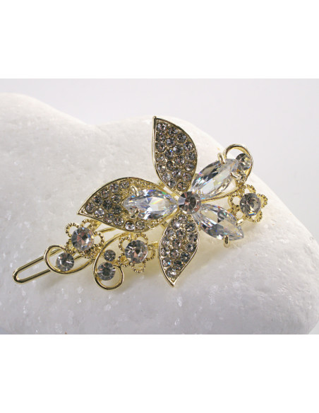 SPINKA  do włosów KWIATEK KWIAT Z KRYSZTAŁKAMI  Lolita Akcesoria CRYSTAL