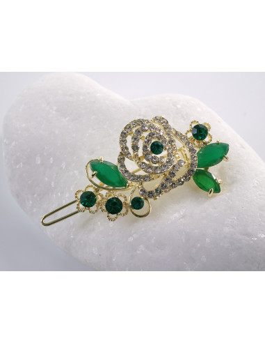 SPINKA  do włosów RÓŻA KWIAT Z KRYSZTAŁKAMI...