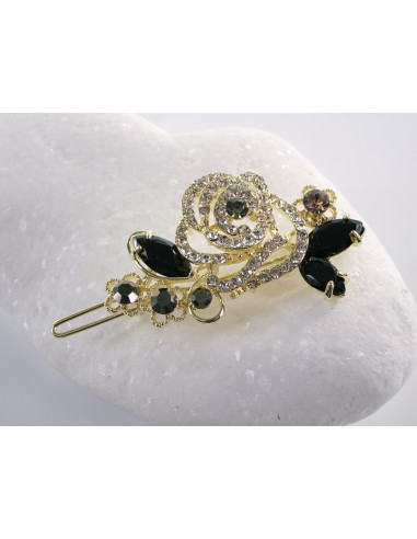 SPINKA  do włosów RÓŻA KWIAT Z KRYSZTAŁKAMI...