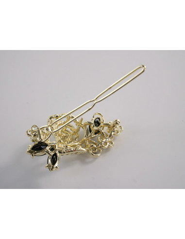 SPINKA  do włosów RÓŻA KWIAT Z KRYSZTAŁKAMI...