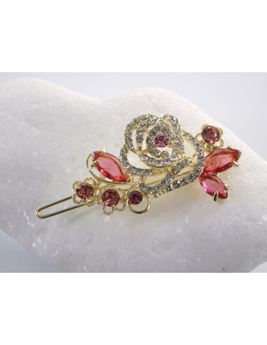 SPINKA  do włosów RÓŻA KWIAT Z KRYSZTAŁKAMI...