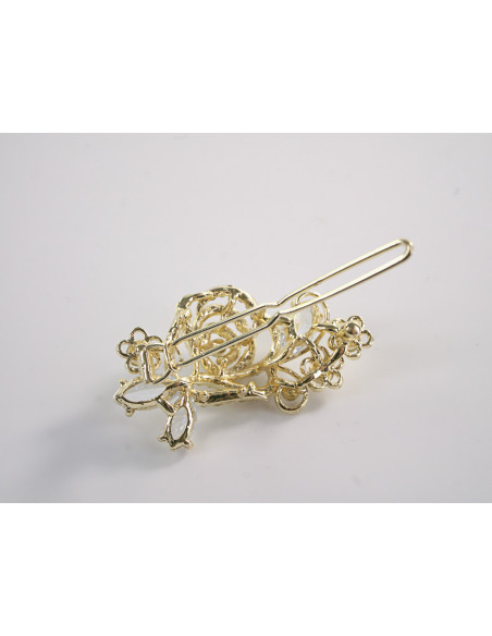 SPINKA  do włosów RÓŻA KWIAT Z KRYSZTAŁKAMI  Lolita Akcesoria CRYSTAL