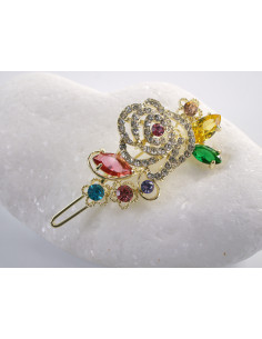 SPINKA  do włosów RÓŻA KWIAT Z KRYSZTAŁKAMI  Lolita... 2