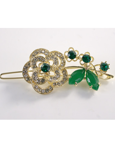 SPINKA  do włosów RÓŻA KWIAT Z KRYSZTAŁKAMI...