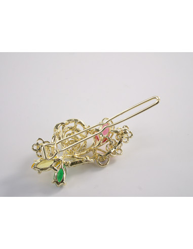 SPINKA  do włosów RÓŻA KWIAT Z KRYSZTAŁKAMI...