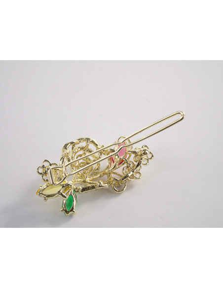 SPINKA  do włosów RÓŻA KWIAT Z KRYSZTAŁKAMI  Lolita Akcesoria KOLORY