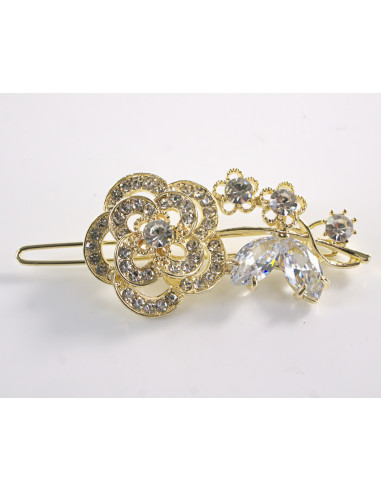 SPINKA  do włosów RÓŻA KWIAT Z KRYSZTAŁKAMI...