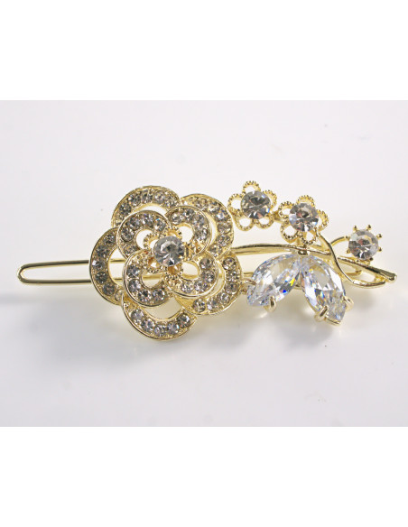 SPINKA  do włosów RÓŻA KWIAT Z KRYSZTAŁKAMI  Lolita Akcesoria CRYSTAL