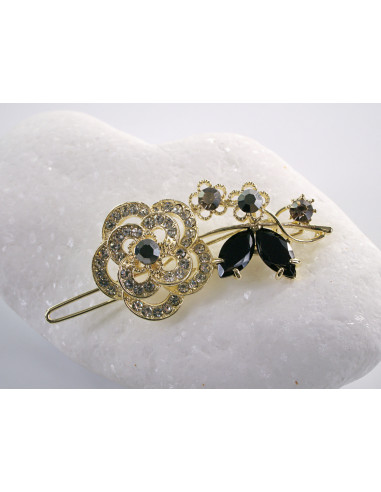 SPINKA  do włosów RÓŻA KWIAT Z KRYSZTAŁKAMI...