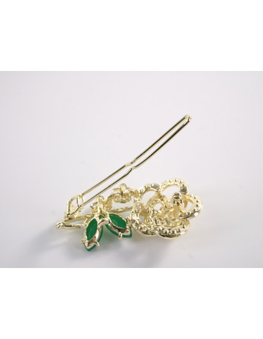 SPINKA  do włosów RÓŻA KWIAT Z KRYSZTAŁKAMI...