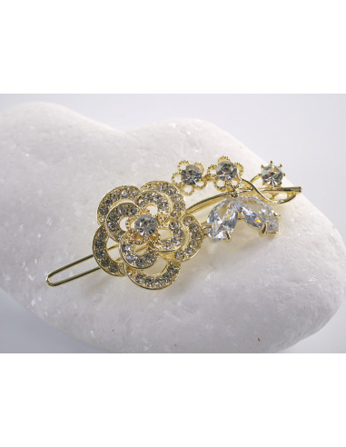 SPINKA  do włosów RÓŻA KWIAT Z KRYSZTAŁKAMI...