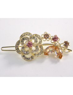 SPINKA  do włosów RÓŻA KWIAT Z KRYSZTAŁKAMI  Lolita...