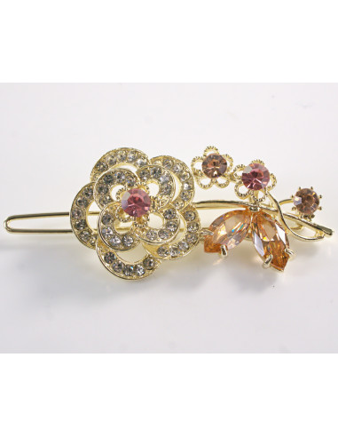 SPINKA  do włosów RÓŻA KWIAT Z KRYSZTAŁKAMI...