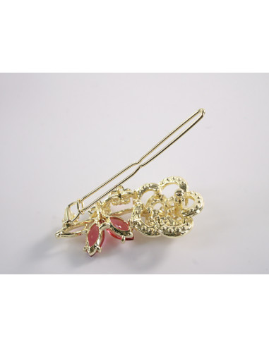 SPINKA  do włosów RÓŻA KWIAT Z KRYSZTAŁKAMI...