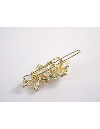 SPINKA  do włosów RÓŻA KWIAT Z KRYSZTAŁKAMI...