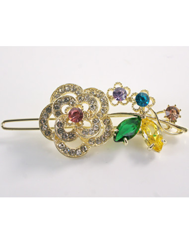 SPINKA  do włosów RÓŻA KWIAT Z KRYSZTAŁKAMI...