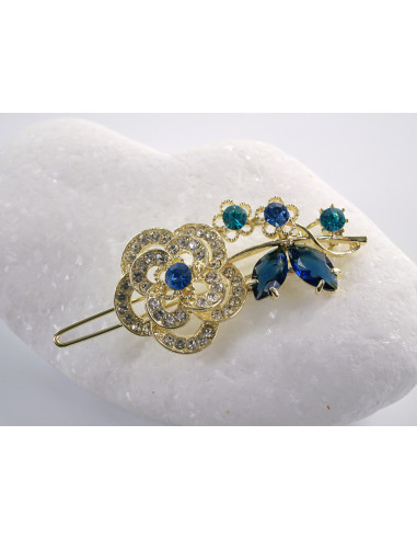 SPINKA  do włosów RÓŻA KWIAT Z KRYSZTAŁKAMI...