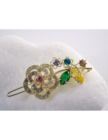 SPINKA  do włosów RÓŻA KWIAT Z KRYSZTAŁKAMI...