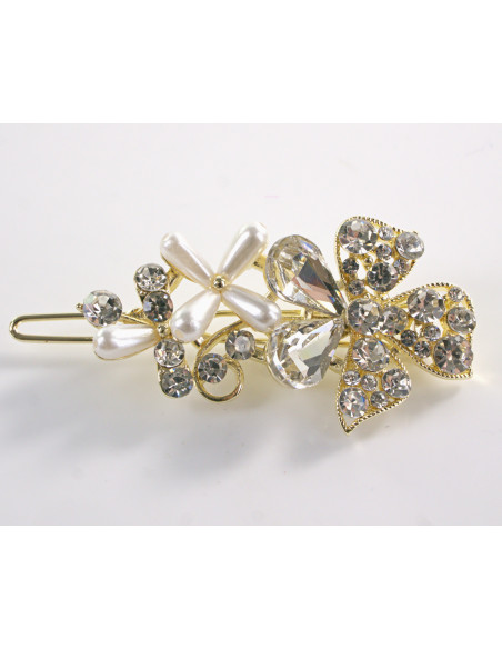 SPINKA  do włosów KWIATEK KWIAT Z KRYSZTAŁKAMI  Lolita Akcesoria CRYSTAL