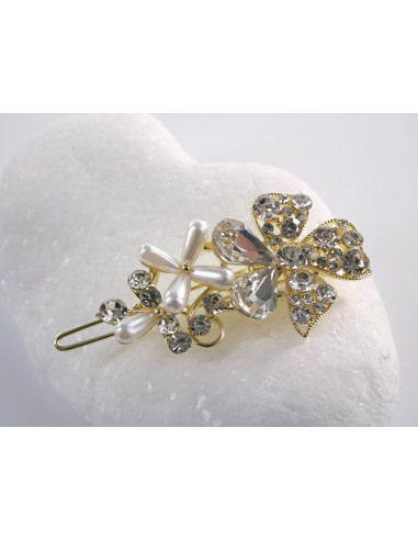 SPINKA  do włosów KWIATEK KWIAT Z KRYSZTAŁKAMI...