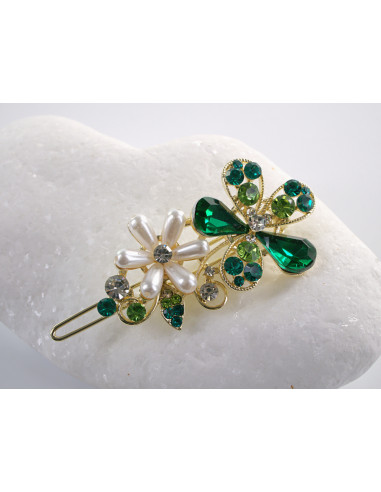 SPINKA  do włosów KWIATEK KWIAT Z KRYSZTAŁKAMI...