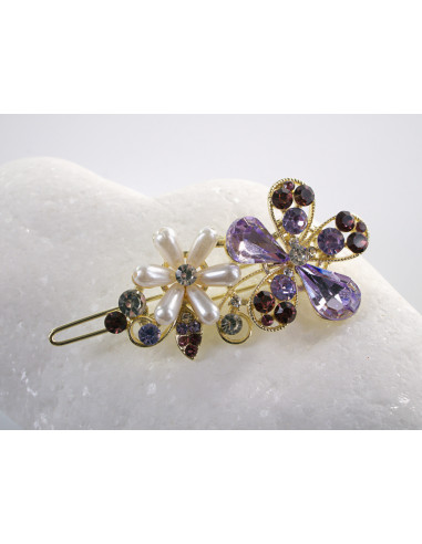 SPINKA  do włosów KWIATEK KWIAT Z KRYSZTAŁKAMI...