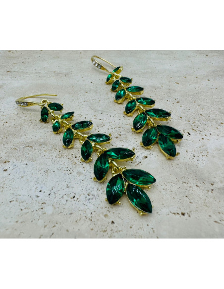 Kolczyki Emerald nie uczulające Lolita Accessories srebrny sztyft 925