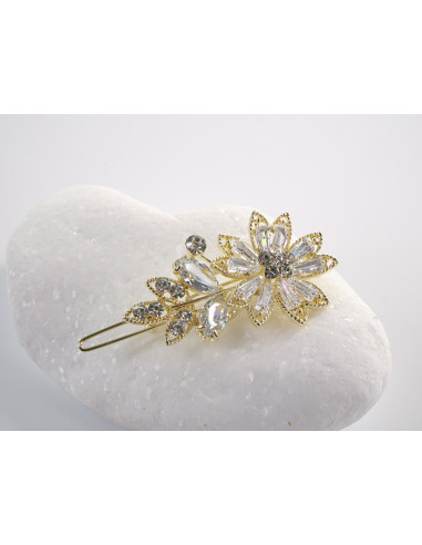 SPINKA  do włosów KWIATEK KWIAT Z KRYSZTAŁKAMI...
