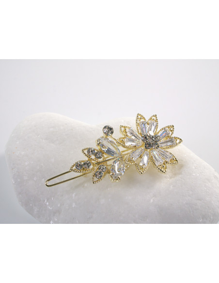SPINKA  do włosów KWIATEK KWIAT Z KRYSZTAŁKAMI  Lolita Akcesoria CRYSTAL