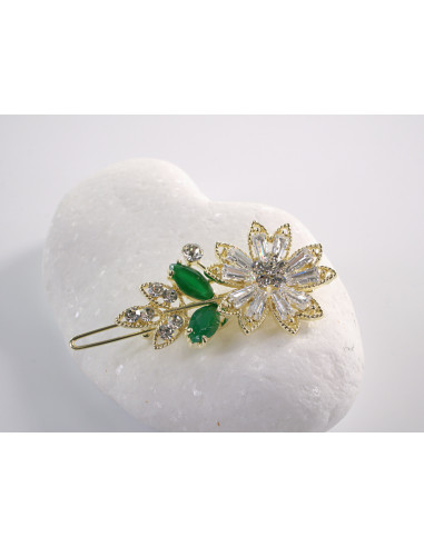 SPINKA  do włosów KWIATEK KWIAT Z KRYSZTAŁKAMI...