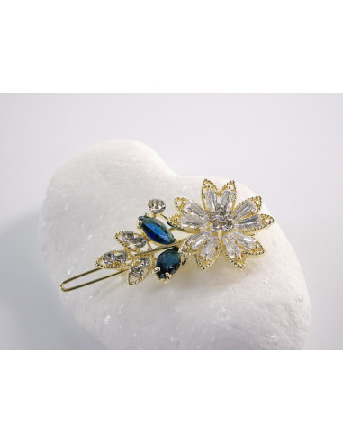 SPINKA  do włosów KWIATEK KWIAT Z KRYSZTAŁKAMI...