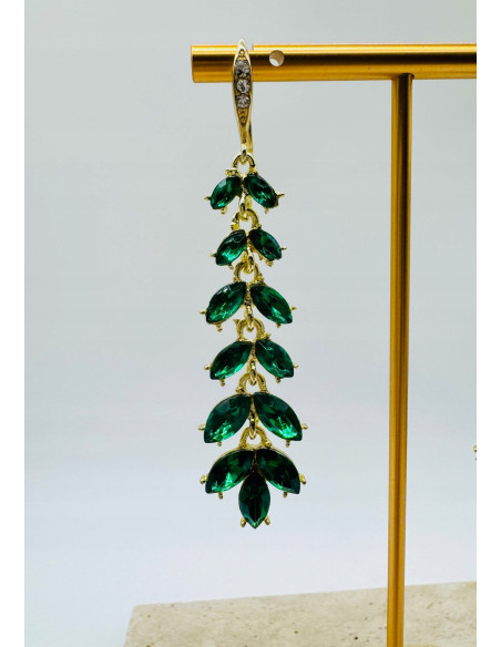 Kolczyki Emerald nie uczulające Lolita Accessories srebrny sztyft 925