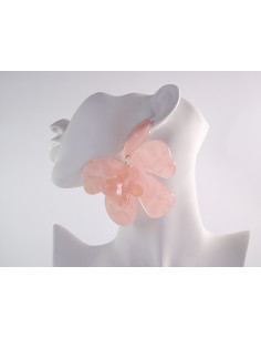 Kolczyki MAXI DUŻE KWIATY XXL RÓŻOWE LOLITA AKCESORIA 2