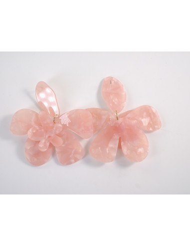 Kolczyki MAXI DUŻE KWIATY XXL RÓŻOWE LOLITA...