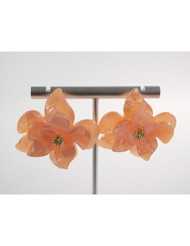 Kolczyki MAXI DUŻE KWIATY POMARAŃCZOWE LOLITA...