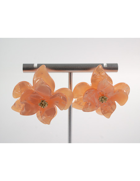 Kolczyki MAXI DUŻE KWIATY POMARAŃCZOWE LOLITA AKCESORIA