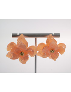 Kolczyki MAXI DUŻE KWIATY POMARAŃCZOWE LOLITA AKCESORIA 2