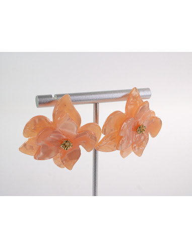 Kolczyki MAXI DUŻE KWIATY POMARAŃCZOWE LOLITA...