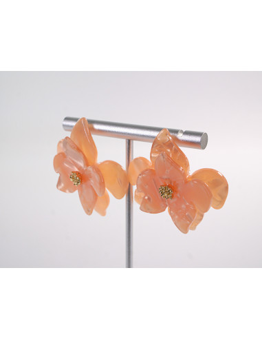 Kolczyki MAXI DUŻE KWIATY POMARAŃCZOWE LOLITA...