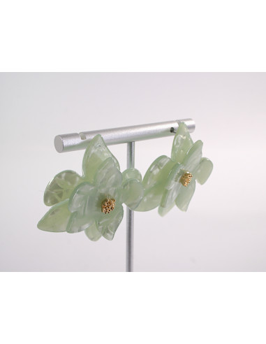 Kolczyki MAXI DUŻE AKRYLOWE KWIATY TURKSOWE...