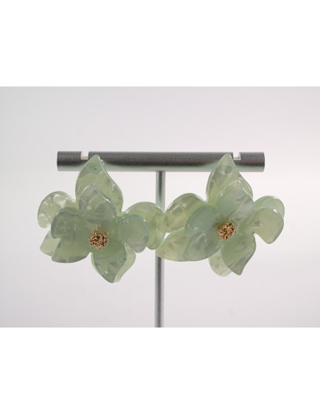 Kolczyki MAXI DUŻE AKRYLOWE KWIATY TURKSOWE  LOLITA AKCESORIA