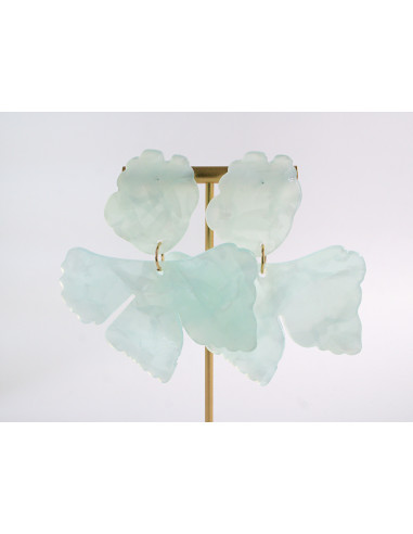 Kolczyki MAXI DUŻE KWIATY XXL TURKUSOWE LOLITA...