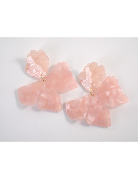 Kolczyki DUŻE AKRYLOWE KWIATY KWIATKI XXL LOLITA AKCESORIA