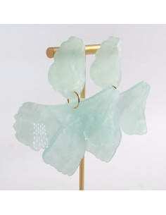 Kolczyki MAXI DUŻE KWIATY XXL TURKUSOWE LOLITA AKCESORIA 2