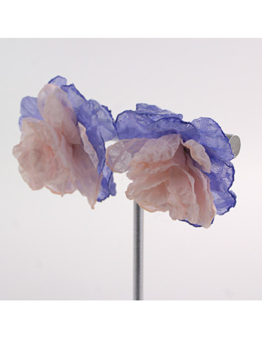 Kolczyki ZWIEWNE MATERIAŁOWE KWIATUSZKI LOLITA...